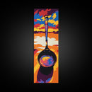 Sunrise Pan, Kitchen Wall Art, Culinary Aesthetic, Framed Canvas Print, Cooking Inspired Decor, Retro Style, Unique Chef Gift, Modern Art