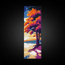 Tree, Orange Leaves, River, Reflection, Canvas Print, Fall Landscape, Rustic Decor, Cabin Wall Art, Vibrant Autumn Art, Office Wall Art