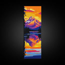 Lake Reflection, Colorful Mountain Wall Art, Tranquil Nature Decor, Lodge Framed Canvas Print, Living Room Accent, Modern Aesthetic