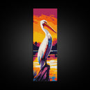Majestic Pelican Artwork, Canvas Print, Vibrant Coastal Wildlife, Nature-Inspired Wall Decor, Beach House Aesthetic, Animal Art
