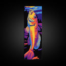 Golden Fish, Fishing, Bold, Vibrant, Canvas Print, Fisherman Wall Art, Outdoor Enthusiast Decor, Man Cave Artwork, Unique Nature Art