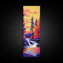 Forest Reflection, Tranquil Nature Art, Framed Canvas Print, Lakeside Sunset, Serene Wall Decor, Meditation Room Art