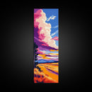 Dramatic Sky, Vibrant Clouds, Colorful Nature Print, Framed Canvas Print, Modern Wall Art, Sunset Landscape, Bold Scenic Decor