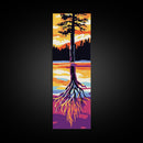 Tree Reflection, Surreal Nature Art, Dreamy Landscape Painting, Mystical Home Art, Meditative Room Art, Framed Canvas Print