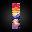 Lake Reflection, Tranquil Nature Art, Sunset Landscape Painting, Zen Wall Decor, Serene Living Room Art, Canvas Print