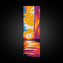Urban Sunset, Cityscape Art, Vibrant Skyline Painting, Contemporary Wall Decor, Bold Living Room Art, Canvas Print