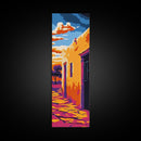 Adobe Home, Southwest Art, Desert Sunset, Wall Decor, Framed Canvas Print, Rustic Wall Art, Earthy Tones, Boho Home Decor