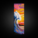 Surf Wave, Sunset Art, Colorful Ocean, Beach Wall Art, Seascape Painting, Vibrant Decor, Coastal Home, Modern Design, Canvas Print