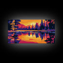 Reflection Pines, Water Serenity, Canvas Print, Peaceful Nature Wall Art, Rustic Cabin Decor, Adventure Home Artwork, Living Room Art
