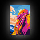 Colorful Mountain Peak, Canvas Print, Vibrant Nature Scene, Bold Landscape, Modern Home Decor, Adventure Wall Art, Nature Inspired Accent
