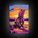 Lizard Art, Desert Reptile, Wildlife Decor, Nature Painting, Southwest Aesthetic, Bold Colors, Living Room, Canvas Print, Exotic Animal