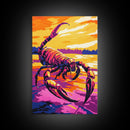 Scorpion Fantasy Art, Surreal Ocean Scene, Bold Desert Creature Print, Dramatic Wall Decor, Framed Canvas Print, Unique Office Artwork