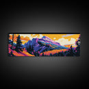 Majestic Mountains, Autumn Landscape Painting, Colorful Nature Print, Cabin Wall Decor, Framed Canvas Print, Living Room Wall Art