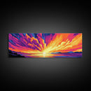 Sunset Explosion, Dramatic Sky, Colorful Abstract Landscape, Modern Home Decor, Canvas Print, Office Wall Art, Vibrant Art