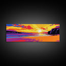 Golden Shore, Ocean Sunset, Boho Home Decor, Sunset Lover Gift, Warm Tones, Relaxing Seaside, Living Room Art, Canvas Print