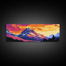 Majestic Peaks, Mountain Reflection, Vibrant Nature, Scenic Landscape, Canvas Print, Office Decor, Wilderness Art, Adventure Wall Decor