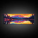 Alpine Reflection, Mountain Lake, Colorful Landscape, Adventure Wall Art, Framed Canvas Print, Nature Photography, Wilderness Decor