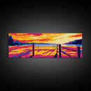 Beach Volleyball, Sunset Art, Tropical Wall Decor, Vibrant Home Design, Canvas Print, Living Room Wall Art, Summer Sports Poster