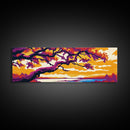 Majestic Oak, Sunset Landscape, Scenic View, Framed Canvas Print, Warm Tones, Living Room Art, Rustic Home Decor, Boho Vibes