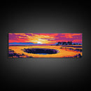 Sunken Hole, Sunset Glow, Framed Canvas Print, Surreal Landscape Art, Mystical Wall Decor, Vibrant Nature Scene, Living Room Art