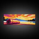 Driftwood Beach, Sunset Painting, Coastal Home Decor, Nature Lovers Art, Canvas Print, Relaxing Bedroom Art, Tropical Wall Art