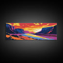 Sunset Valley, Dramatic Clouds, Wild Landscape, Framed Canvas Print, Rustic Home Decor, Colorful Art, Nature Lover Gift, Boho Aesthetic