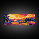 Countryside Barn, Sunset Art, Rural Landscape, Warm Autumn Decor, Canvas Print, Cozy Home Wall Art, Rustic Farmhouse Painting
