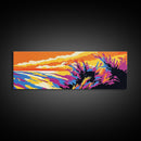 Coastal Sunset, Ocean View, Abstract Seascape, Canvas Print, Beach House Decor, Vibrant Art, Modern Wall Art, Colorful Landscape