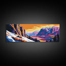 Mountain View, Winter Landscape, National Park Art, Canvas Print, Lodge Wall Decor,  Adventure Art, Snowy Scene, Scenic Painting