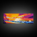 Coastal Sunset, Beach Wall Art, Ocean Scene, Canvas Print, Relaxing Decor, Summer Vibes, Seascape Painting, Living Room Artwork