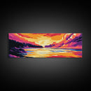 Ocean Wave, Sunset, Vibrant Colors, Canvas Print, Surfing Wall Art, Beach House Decor, Coastal Living Aesthetic, Ocean Lovers Gift
