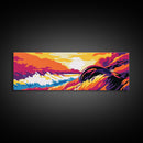 Lake Sunset, Dramatic Sky, Canvas Print, Nature Lover Wall Art, Vibrant Home Decor, Warm Color Palette, Boho Landscape Print