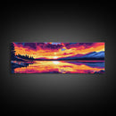 Mountain Reflection, Nature Wall Art, Sunset Lake Scene, Wilderness Print, Canvas Print, Rustic Home Decor, Cabin Living Room Art