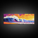 Majestic Waves, Surfing Paradise, Ocean Motion, Canvas Print, Beach House Wall Art, Coastal Theme, Relaxing Bedroom Art, Gift Idea