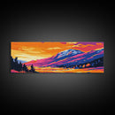 Mountain Valley, autumn colors, scenic nature, peaceful retreat, panoramic landscape, Nature Wall Art, Canvas Print, Framed Canvas Print