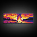 Bonfire Glow, Mountain Sunset, Scenic Fire Art, Canvas Print, Rustic Lodge Decor, Cabin Living Wall Art, Fall Home Aesthetic, Nature Vibes