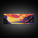 Cliffside Sunset, Golden Coast, Majestic Landscape, Canvas Print, Nature Wall Art, Bold Colors, Living Room Art, Scenic View, Travel Lover
