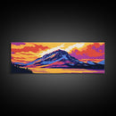 Majestic Mountain Art, Bold Colorful Landscape, Vibrant Sunset Scenery, Rustic Lodge Wall Decor, Western Adventure Aesthetic, Canvas Print