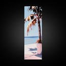 Palm Tree, Tropical, Beachy, Canvas Print, Summer Vibes Wall Art, Coastal Decor, Relaxing Seaside Painting, Minimalist Aesthetic