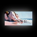 Coastal Cliffs, Ocean Waves, Beach Landscape, Wall Art, Canvas Print, Living Room Art, Modern Seascape, Blue Wall Decor, Nautical Art