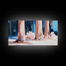 Sunset Forest, Golden Hour, Serene Nature, Canvas Print, Fall Wall Decor, Living Room Painting, Tranquil Art, Minimalist Woodland Art