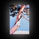 Abstract Tree Art, Modern Landscape Painting, Contemporary Earthy Decor, Minimalist Nature Print, Framed Canvas Print, Office Wall Art
