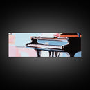 Grand Piano, Music Lover Gift, Classical Music Art, Elegant Interior, Framed Canvas Print, Minimalist Home Office Decor