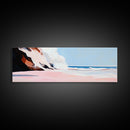 Sunset Cliffs, Ocean Mist, Coastal Landscape, Relaxing Wall Art, Beach Retreat, Soft Pastel Colors, Framed Canvas Print, Contemporary Style
