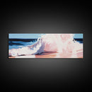 Ocean Wave, Coastal Splash, Beach House Wall Art, Framed Canvas Print, Serene Seascape, Blue Aesthetic, Nautical Home Decor