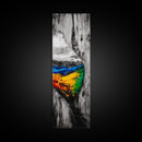 Nature Reflection, Wood and Water, Colorful Art, Canvas Print, Abstract Landscape, Rustic Wall Art, Modern Nature Painting, Office Decor