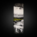 Black and White, Minimalist Landscape, Ocean View, Canvas Print, Modern Wall Art, Neutral Home Decor, Bedroom Artwork, Coastal Painting
