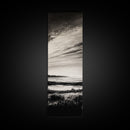 Black White, Seascape Art, Coastal Print, Framed Canvas Print, Monochrome Wall Art, Beach House Decor, Large Art, Living Room Artwork