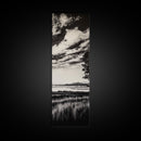 Black White, Misty Marsh, Monochrome Landscape, Minimalist Wall Art, Canvas Print, Modern Home Decor, Living Room Art, Nature Scene