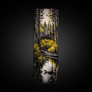 Forest Reflection, Nature Landscape, Wildlife Art, Rustic Cabin Wall Art, Woodland Scene, Canvas Print, Autumn Decor, Moody Atmosphere